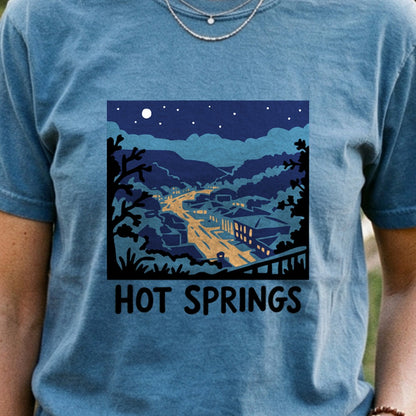 Hot Springs at Night Cotton T-Shirt