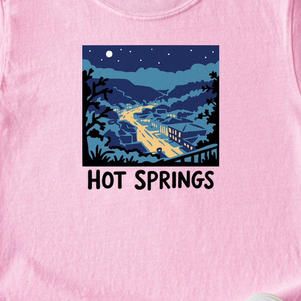 Hot Springs at Night Kids Cotton T-Shirt