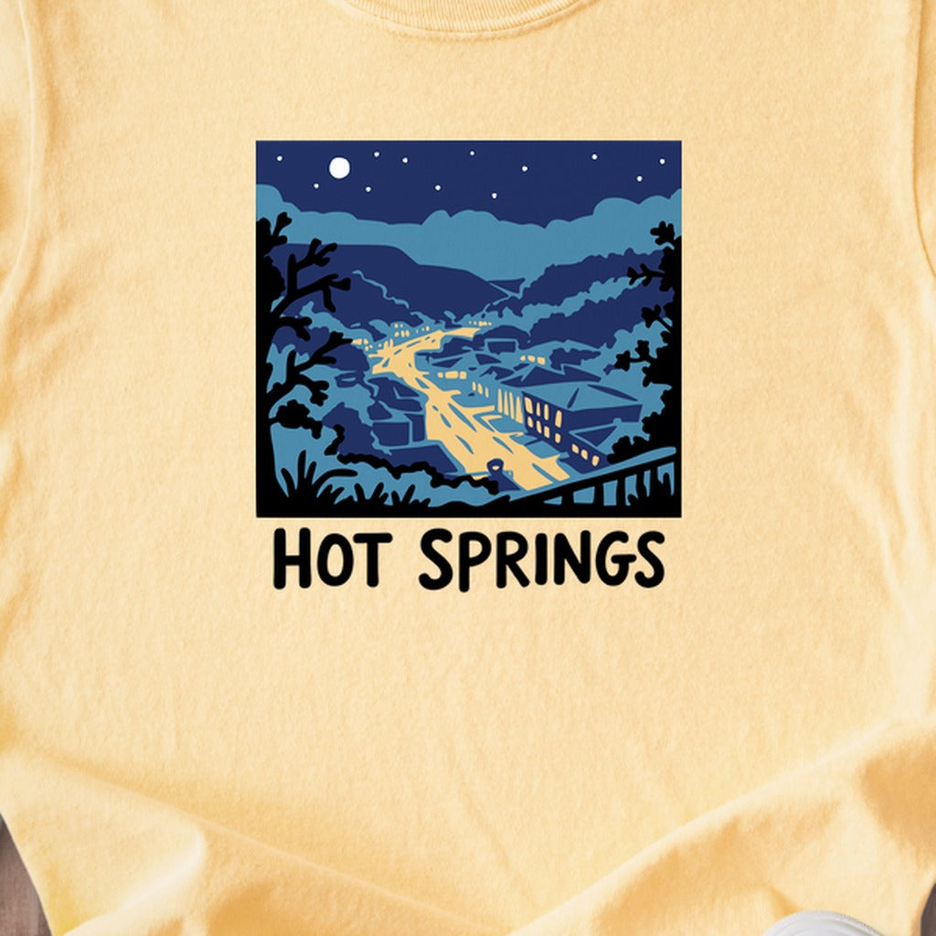 Hot Springs at Night Kids Cotton T-Shirt