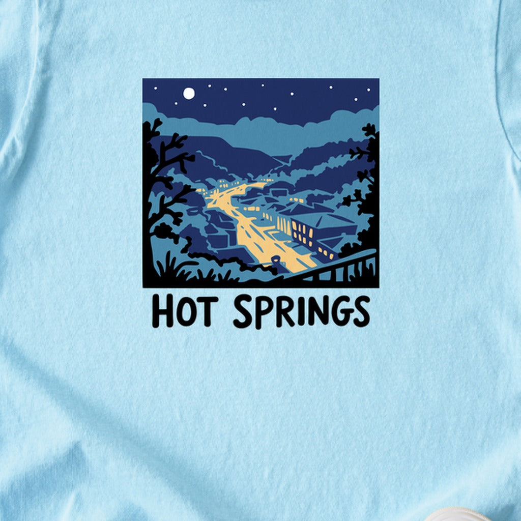 Hot Springs at Night Kids Cotton T-Shirt