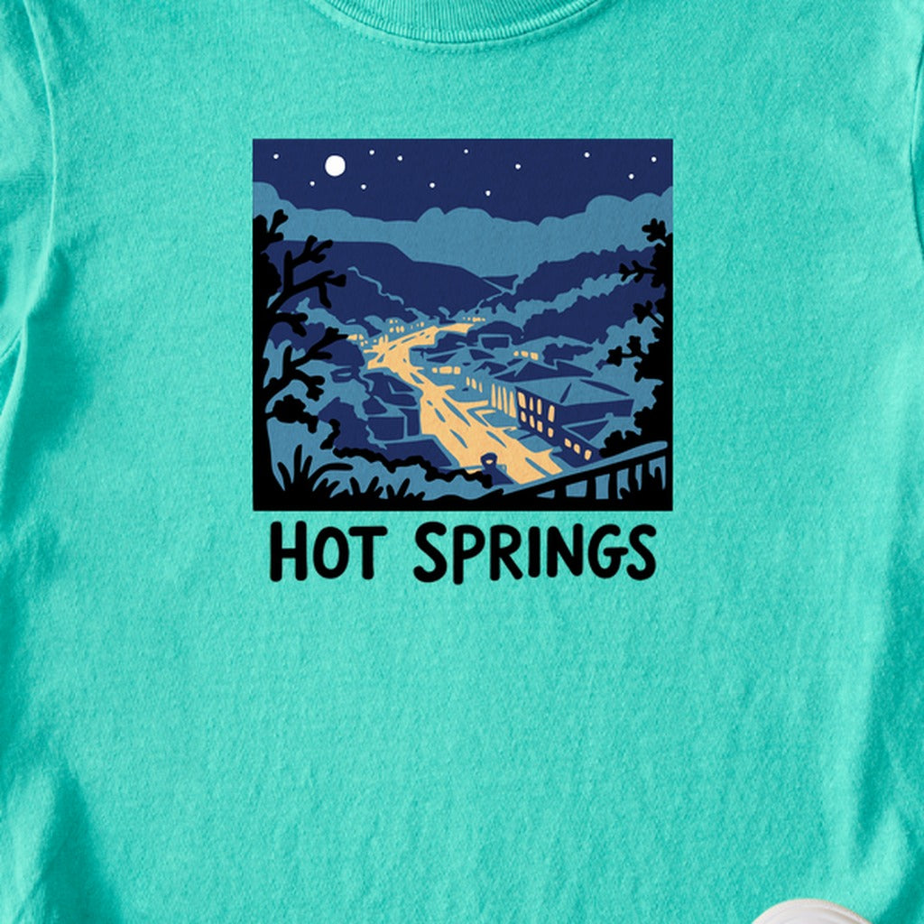 Hot Springs at Night Kids Cotton T-Shirt