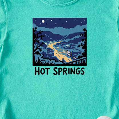 Hot Springs at Night Kids Cotton T-Shirt