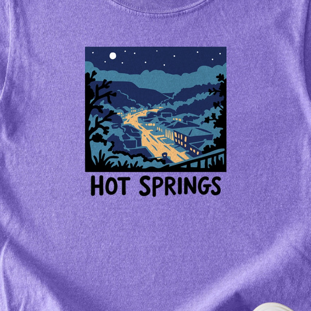 Hot Springs at Night Kids Cotton T-Shirt