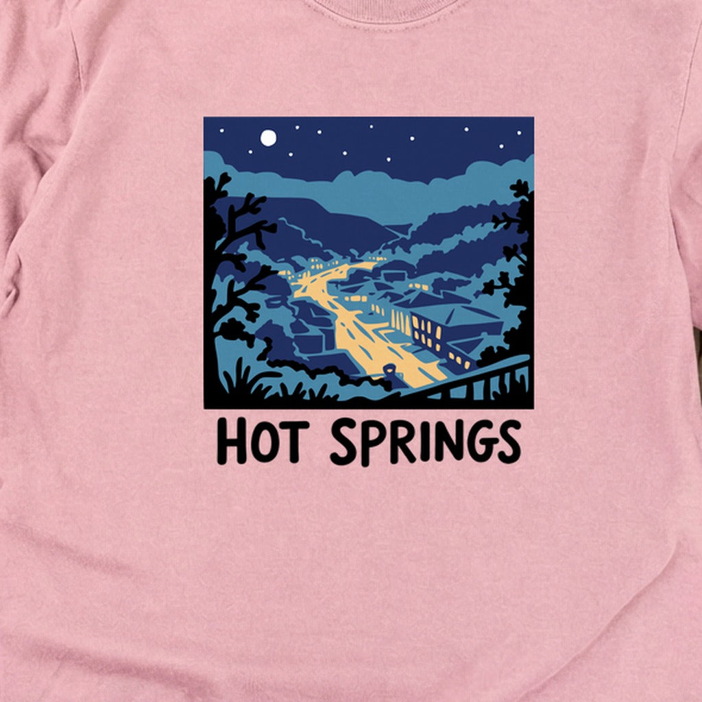 Hot Springs at Night Cotton Long Sleeve