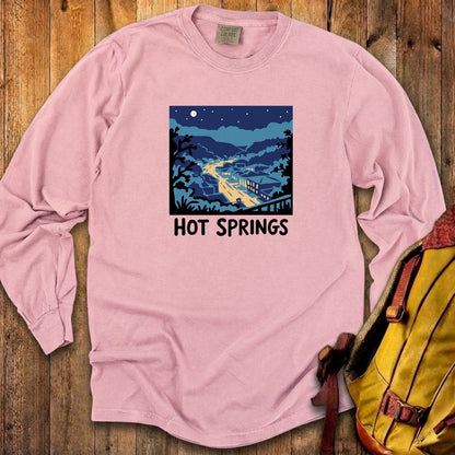 Hot Springs at Night Cotton Long Sleeve