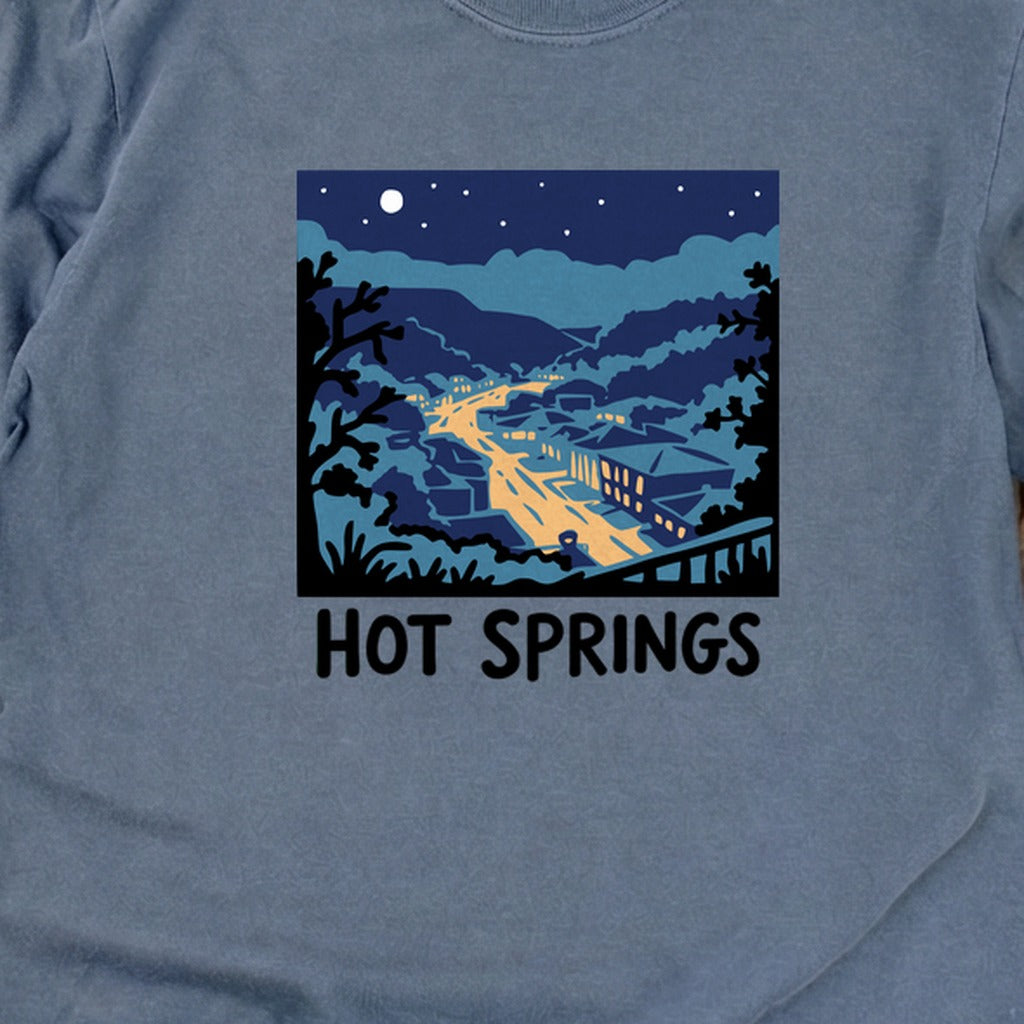 Hot Springs at Night Cotton Long Sleeve