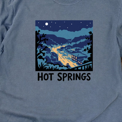 Hot Springs at Night Cotton Long Sleeve
