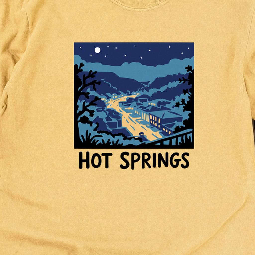 Hot Springs at Night Cotton Long Sleeve