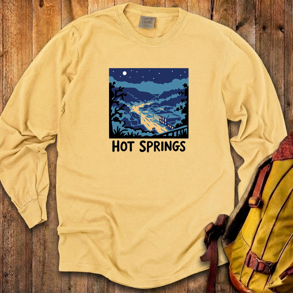 Hot Springs at Night Cotton Long Sleeve