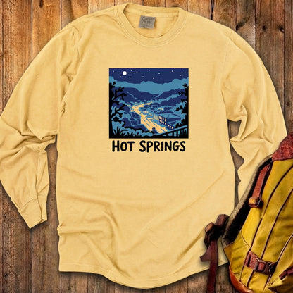 Hot Springs at Night Cotton Long Sleeve