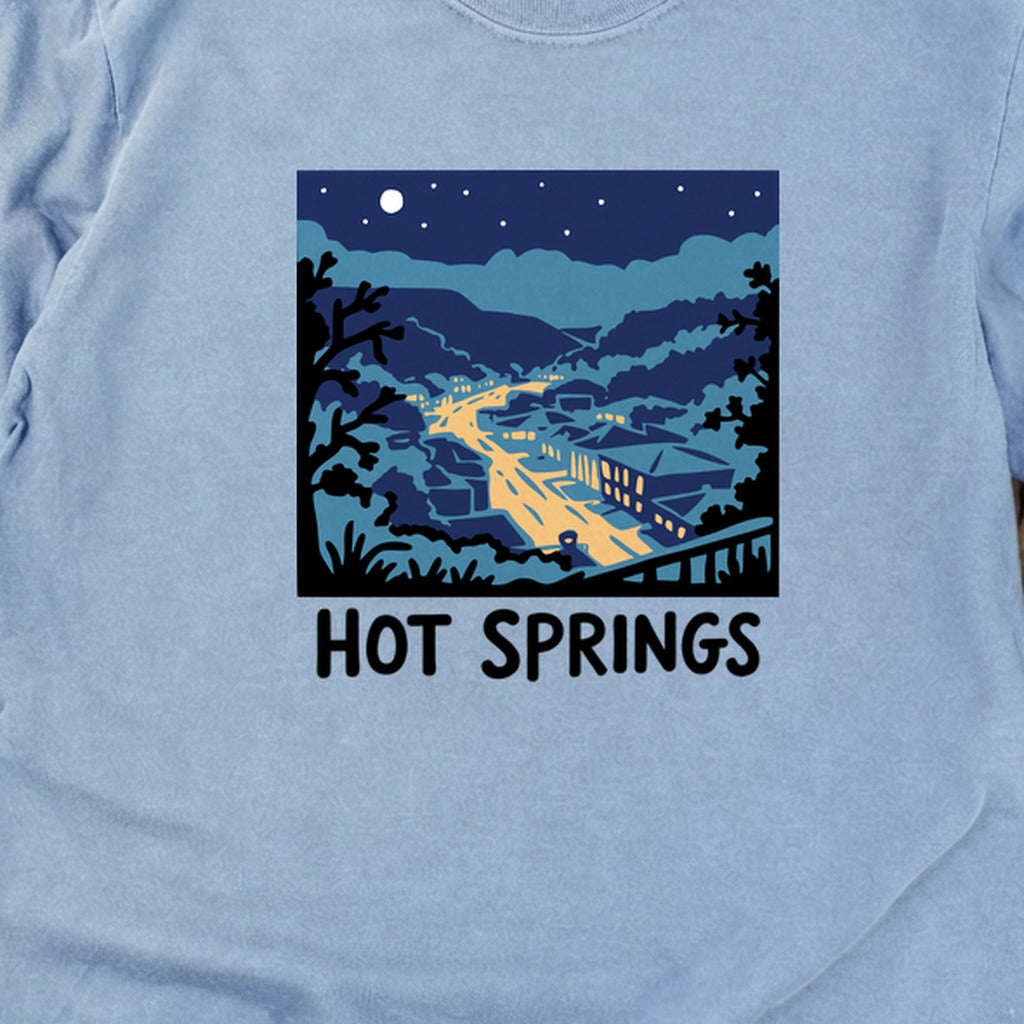Hot Springs at Night Cotton Long Sleeve