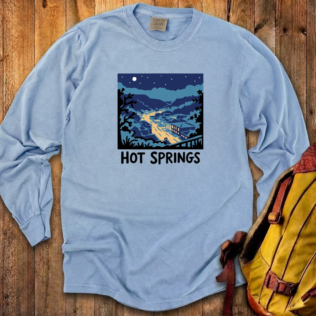 Hot Springs at Night Cotton Long Sleeve