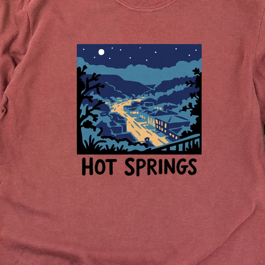 Hot Springs at Night Cotton Long Sleeve