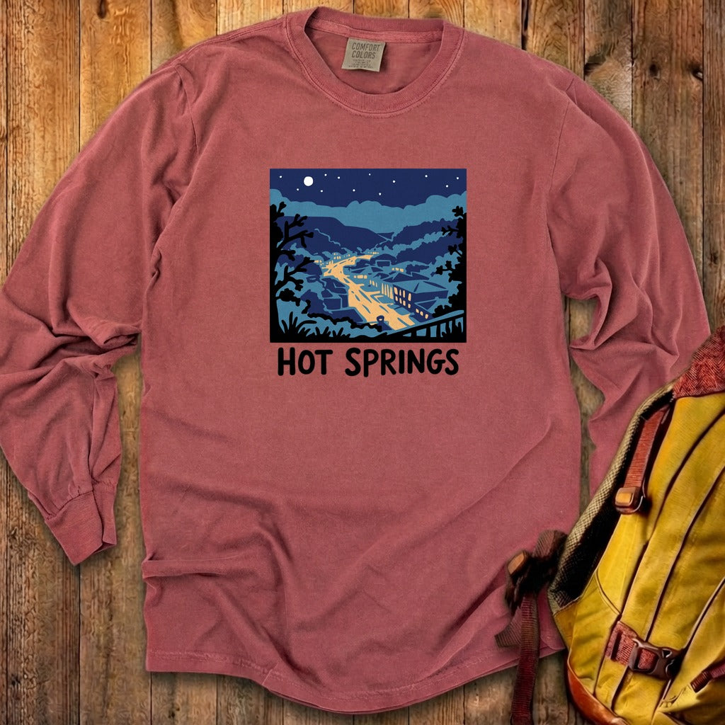 Hot Springs at Night Cotton Long Sleeve