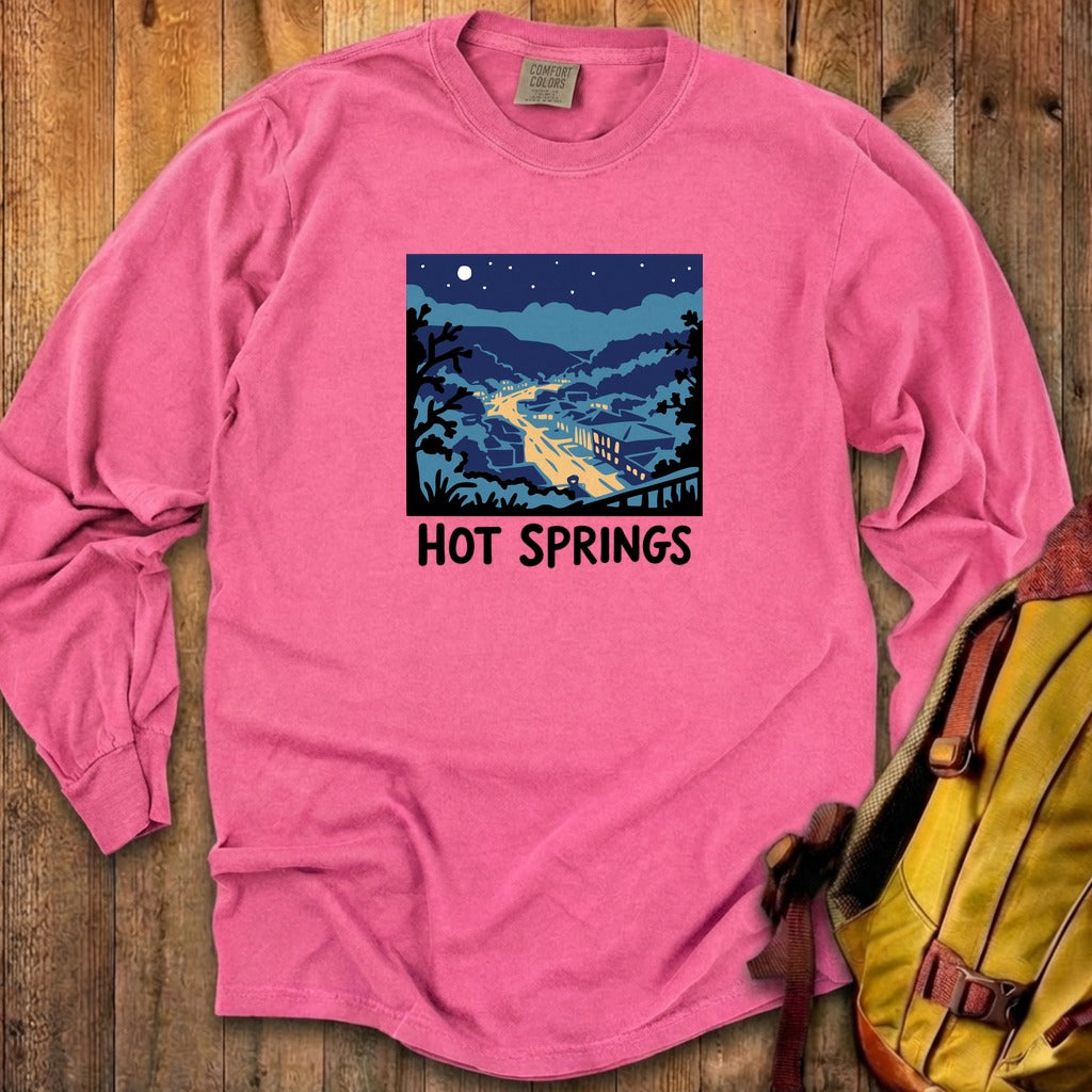 Hot Springs at Night Cotton Long Sleeve