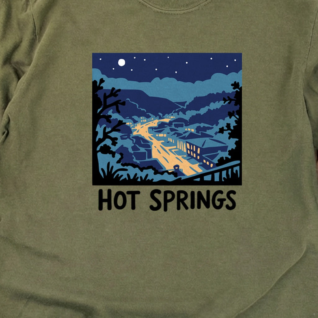 Hot Springs at Night Cotton Long Sleeve