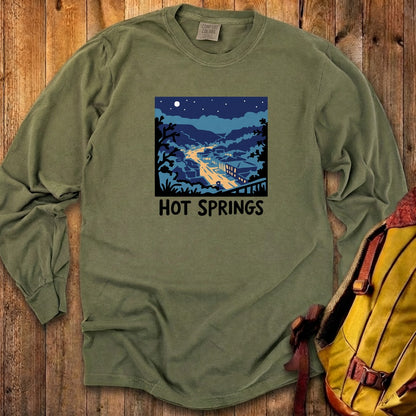 Hot Springs at Night Cotton Long Sleeve