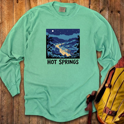 Hot Springs at Night Cotton Long Sleeve