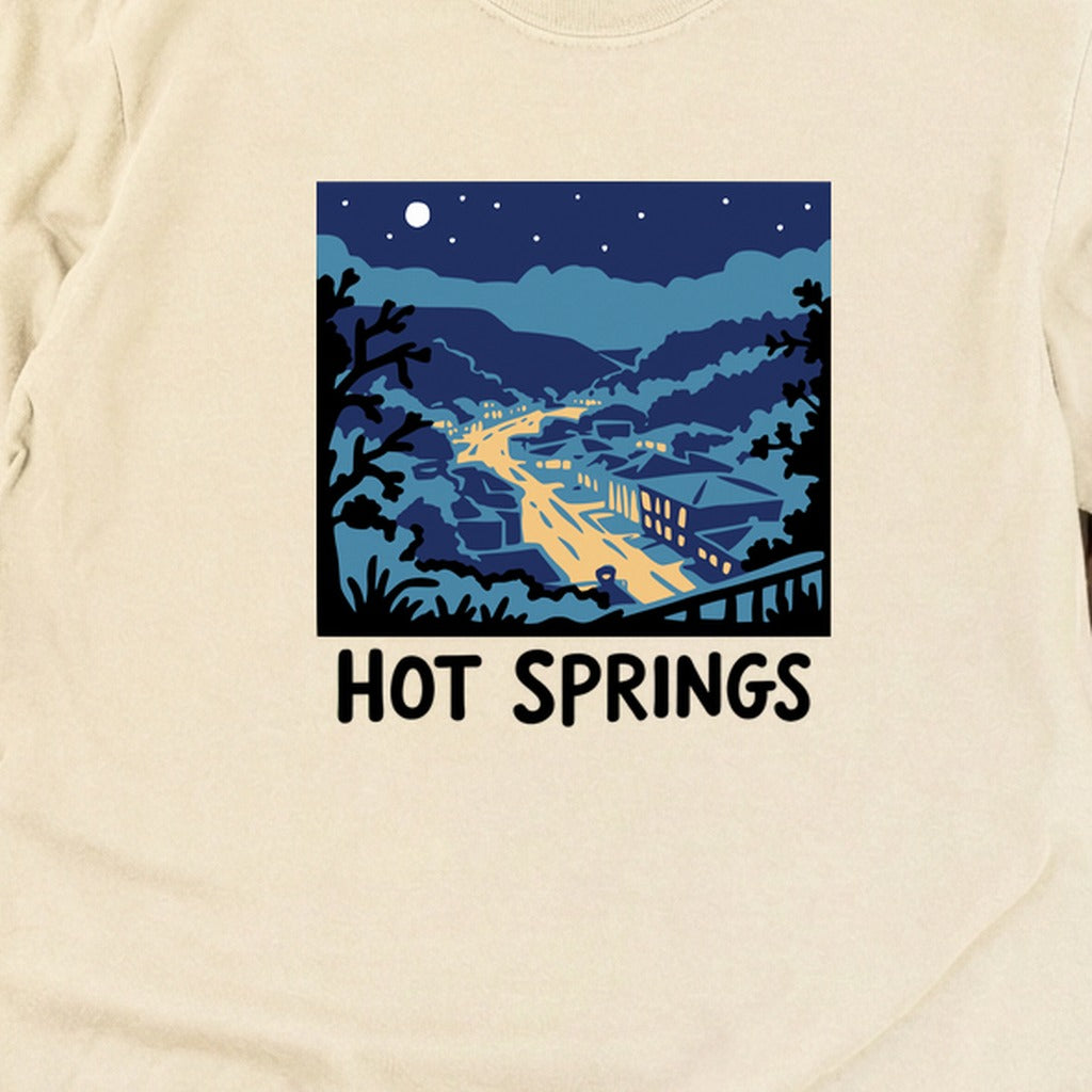 Hot Springs at Night Cotton Long Sleeve