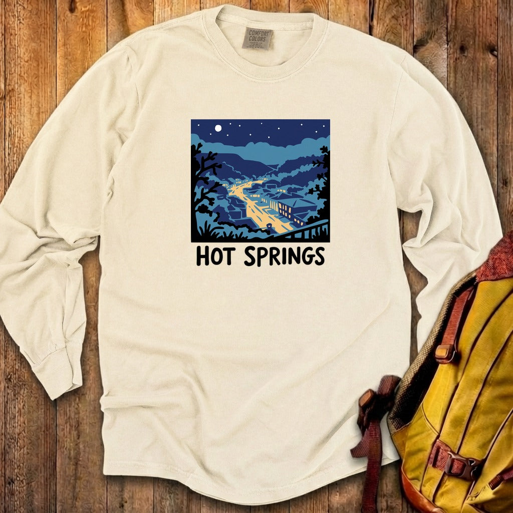 Hot Springs at Night Cotton Long Sleeve