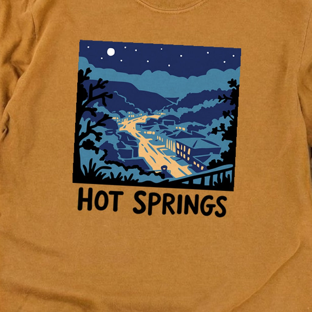 Hot Springs at Night Cotton Long Sleeve