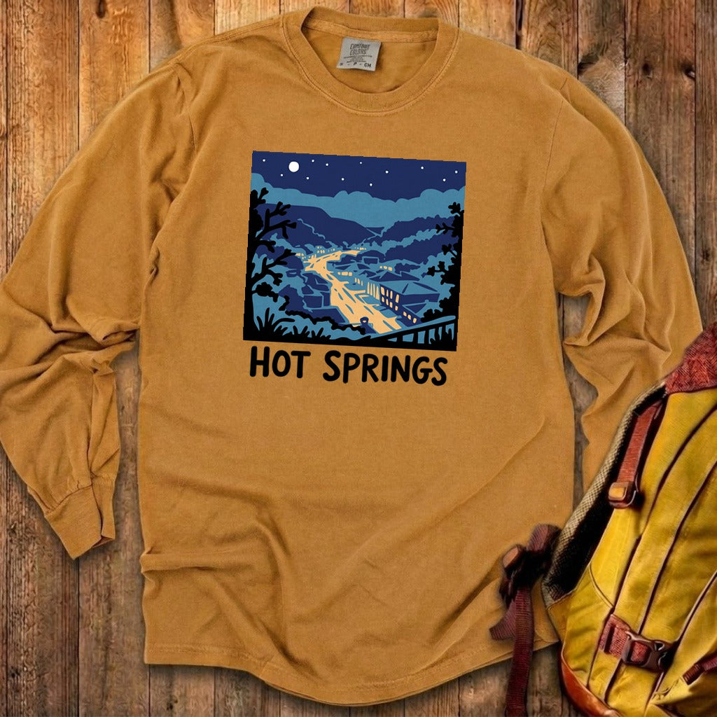 Hot Springs at Night Cotton Long Sleeve