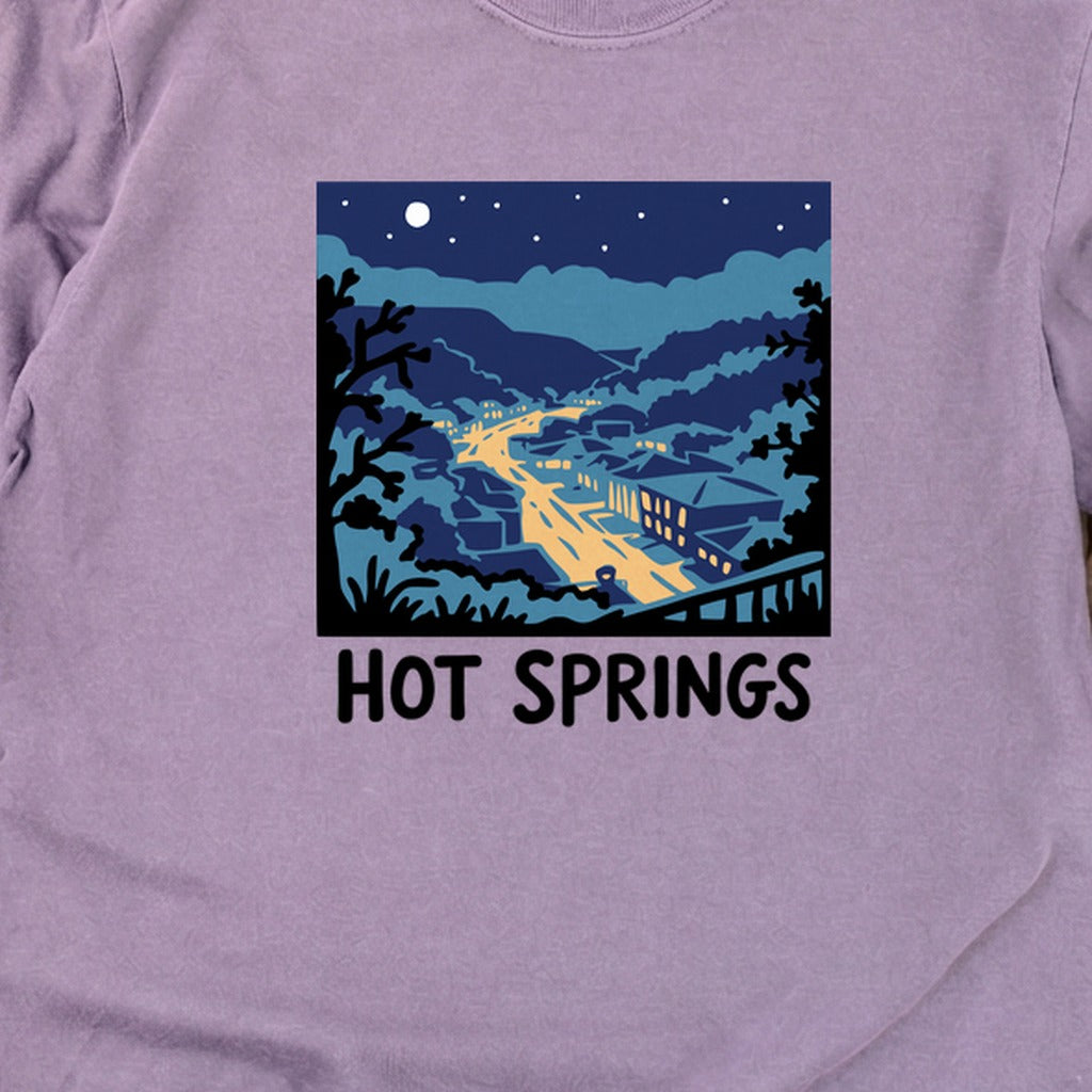 Hot Springs at Night Cotton Long Sleeve
