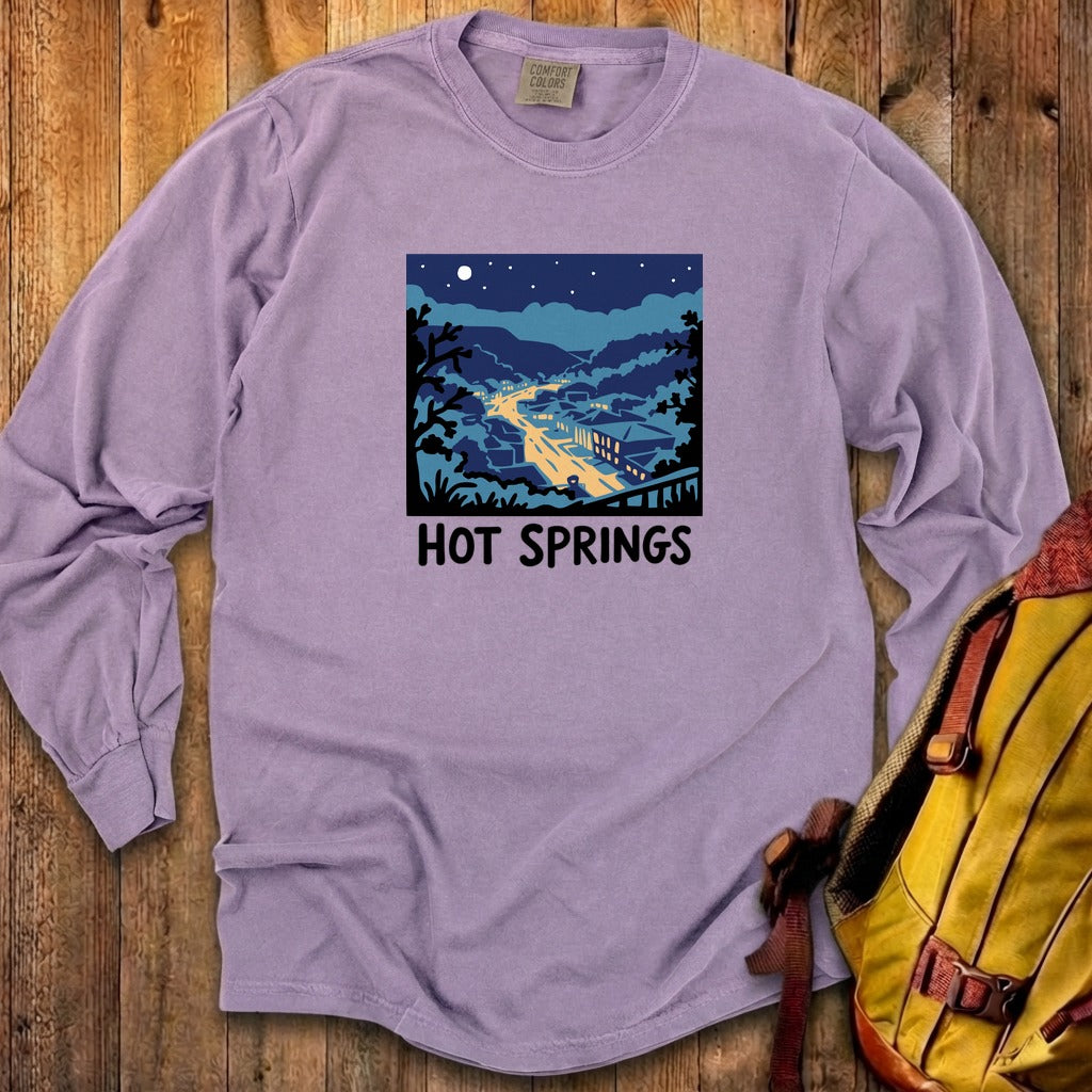 Hot Springs at Night Cotton Long Sleeve