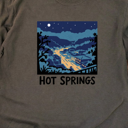 Hot Springs at Night Cotton Long Sleeve