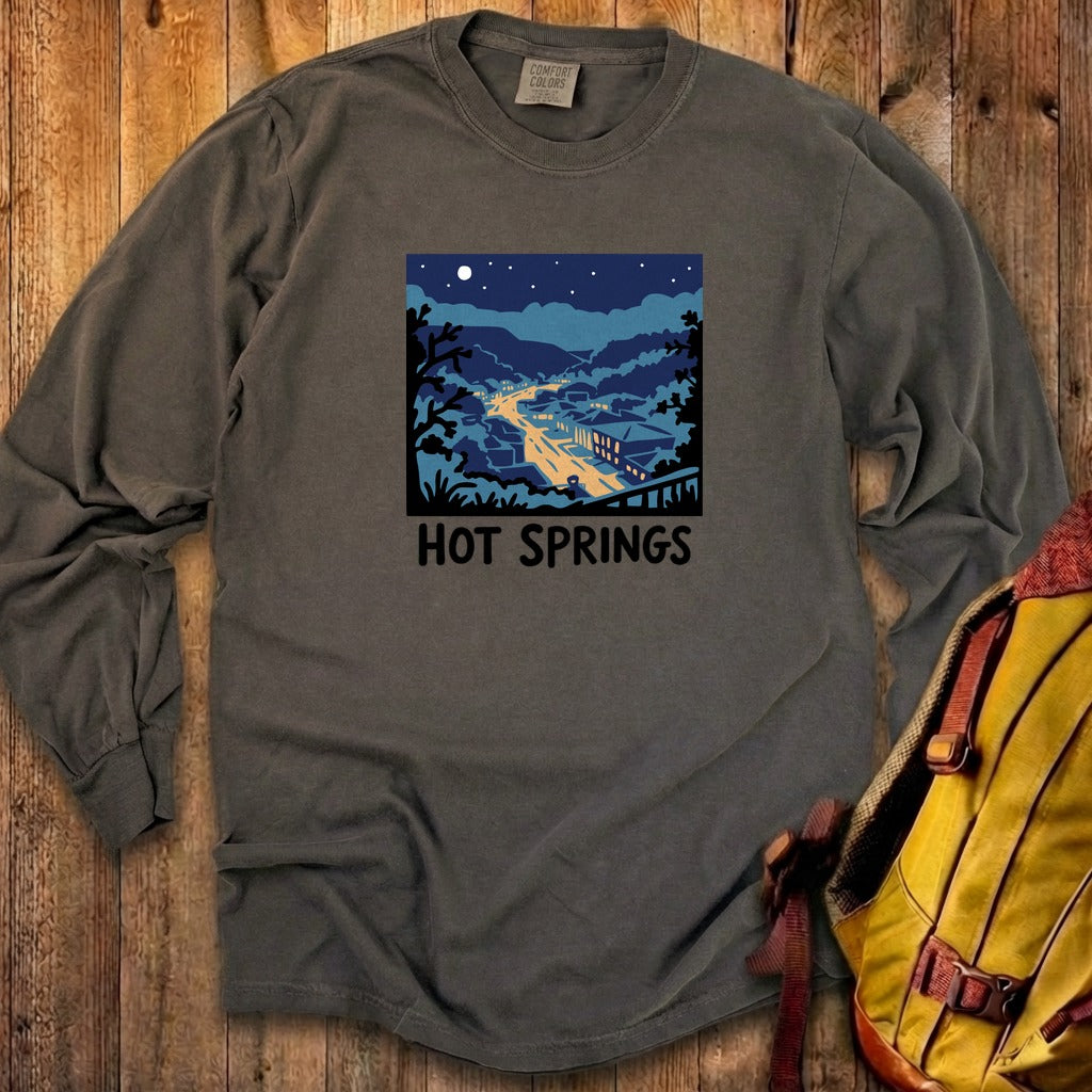 Hot Springs at Night Cotton Long Sleeve