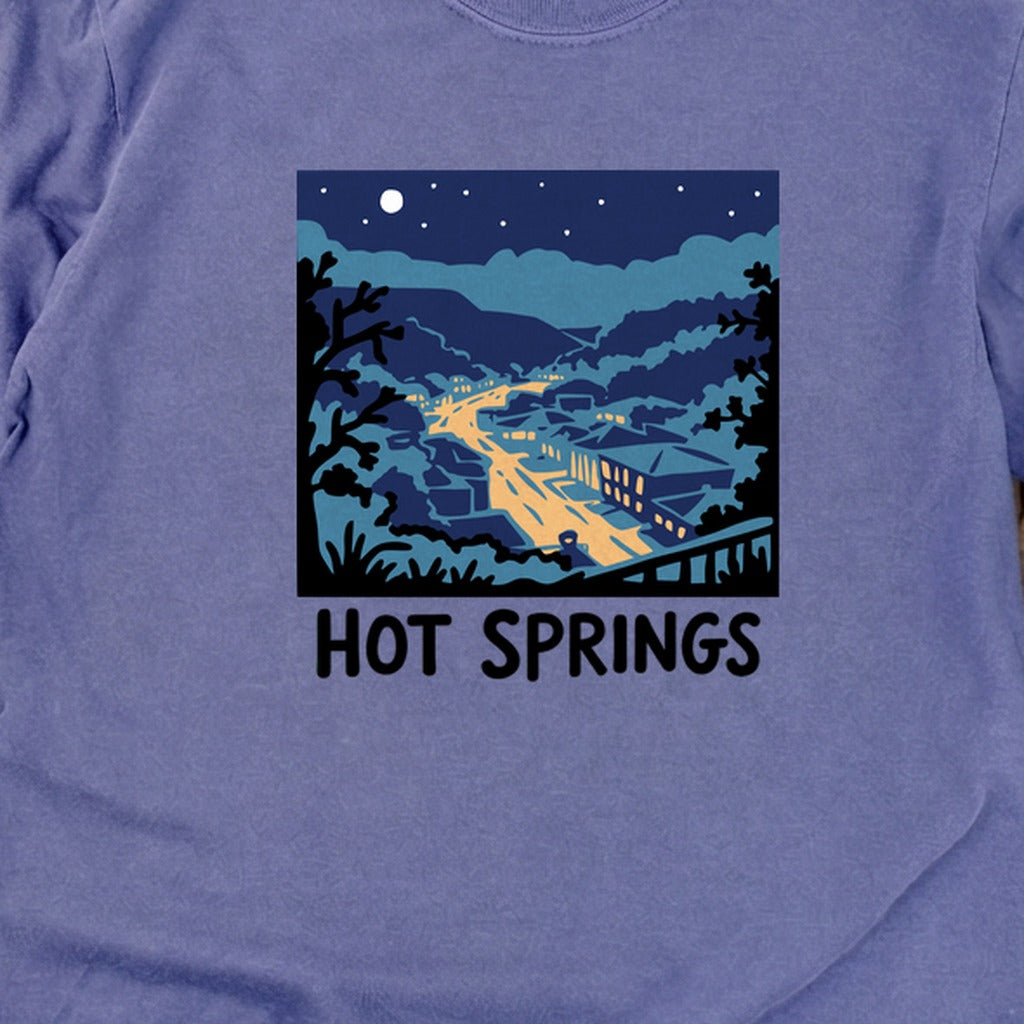 Hot Springs at Night Cotton Long Sleeve
