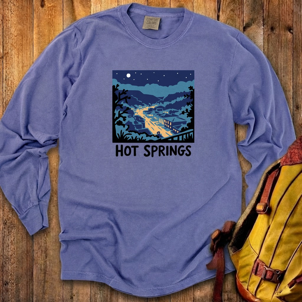 Hot Springs at Night Cotton Long Sleeve