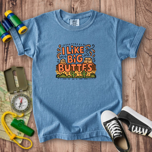 I Like Big Buttes Kids Cotton T-Shirt