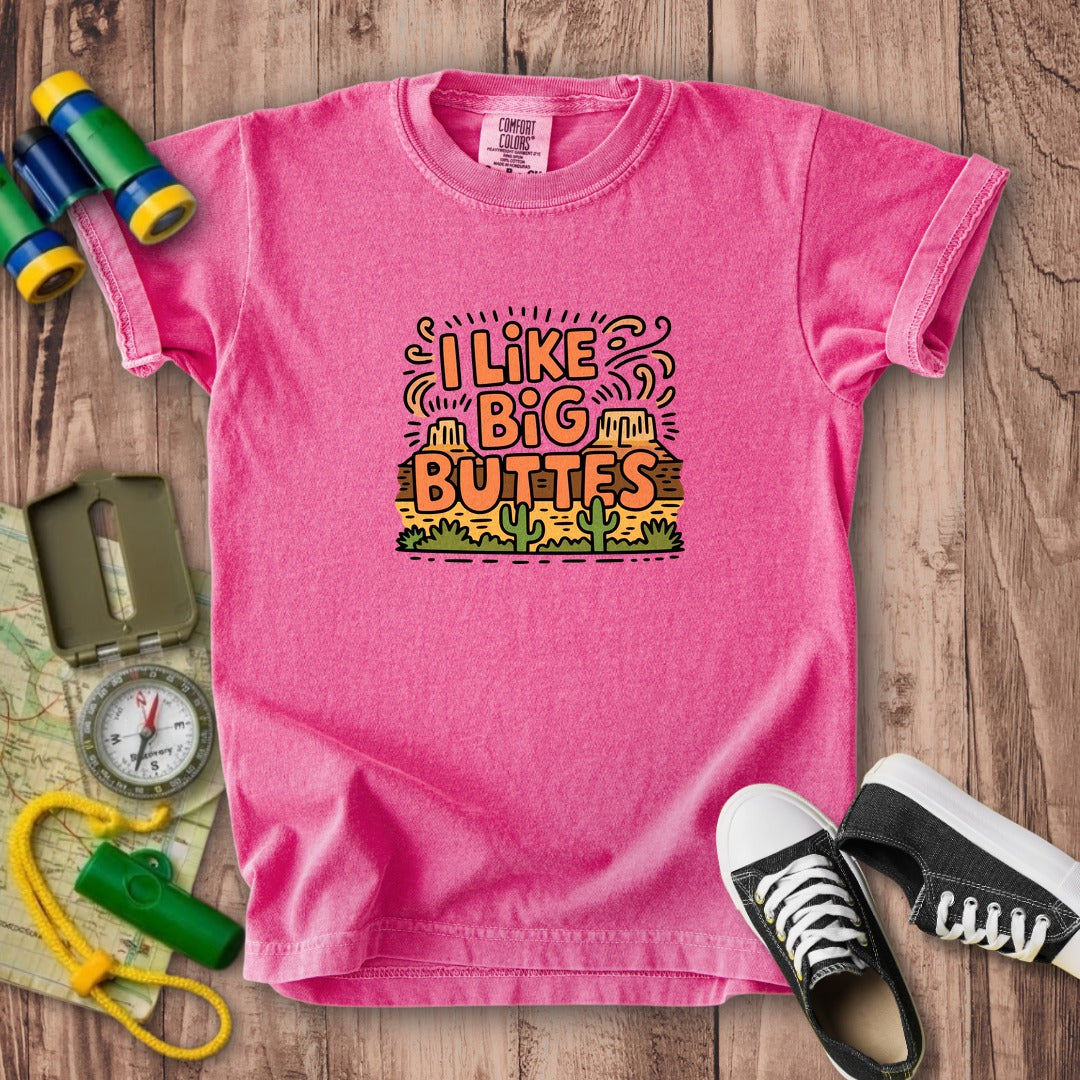 I Like Big Buttes Kids Cotton T-Shirt