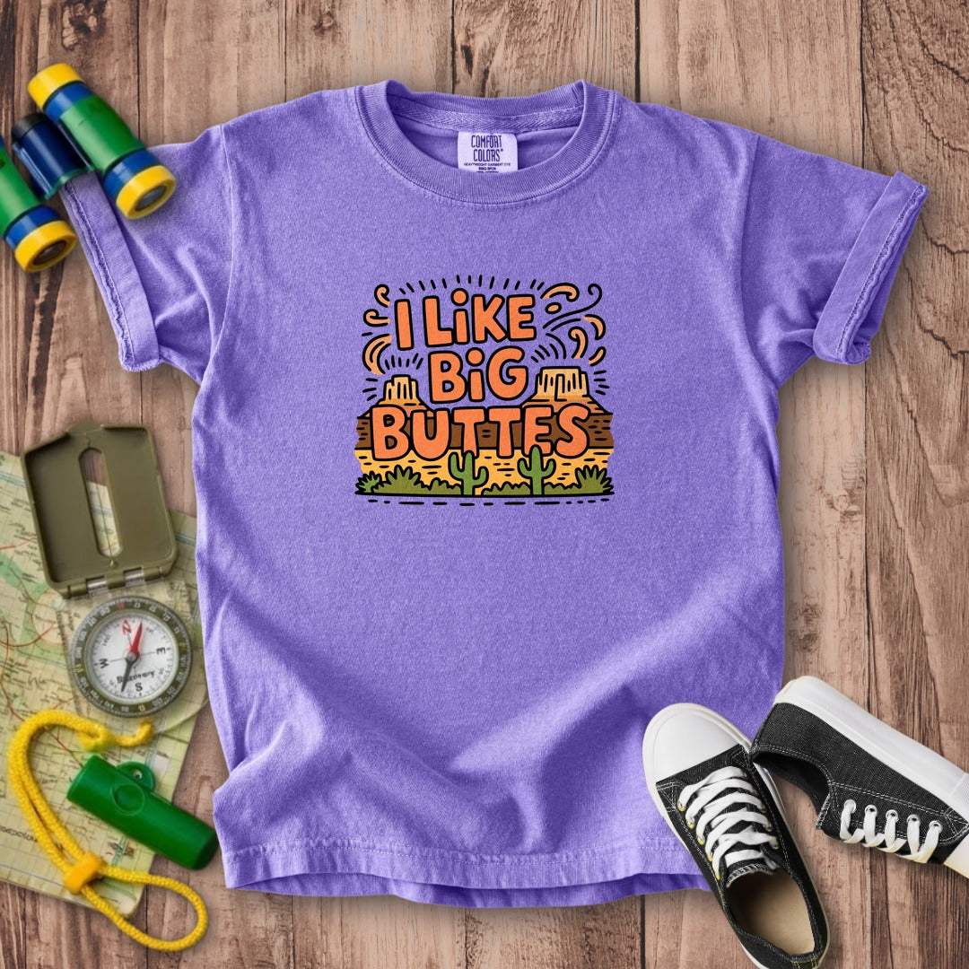I Like Big Buttes Kids Cotton T-Shirt