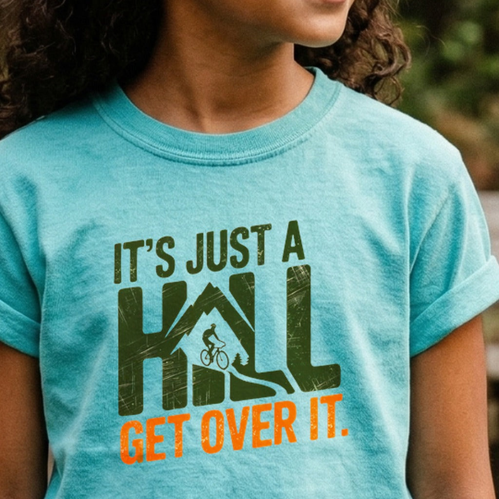 Its Just a Hill Biking Kids Cotton T-Shirt