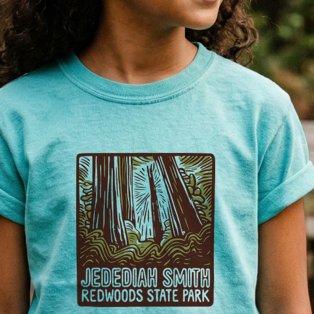 Jedediah Smith Redwoods State Park Kids Cotton T-Shirt