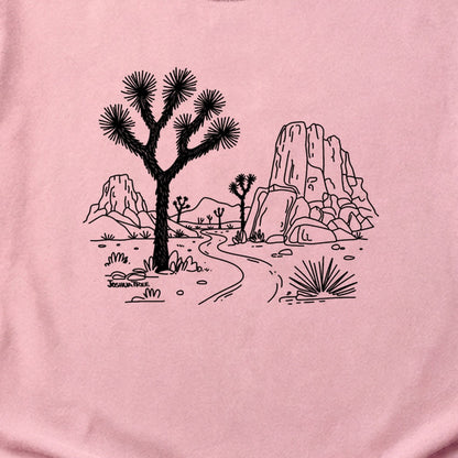 Joshua Tree Line Drawing Cotton T-Shirt