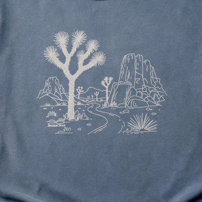 Joshua Tree Line Drawing Cotton T-Shirt