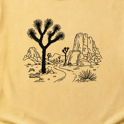 Joshua Tree Line Drawing Cotton T-Shirt