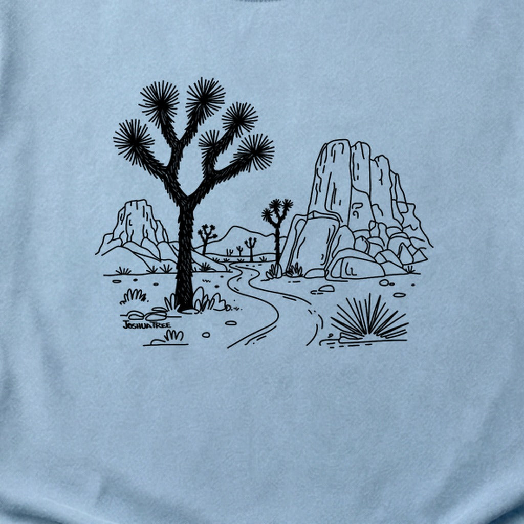 Joshua Tree Line Drawing Cotton T-Shirt