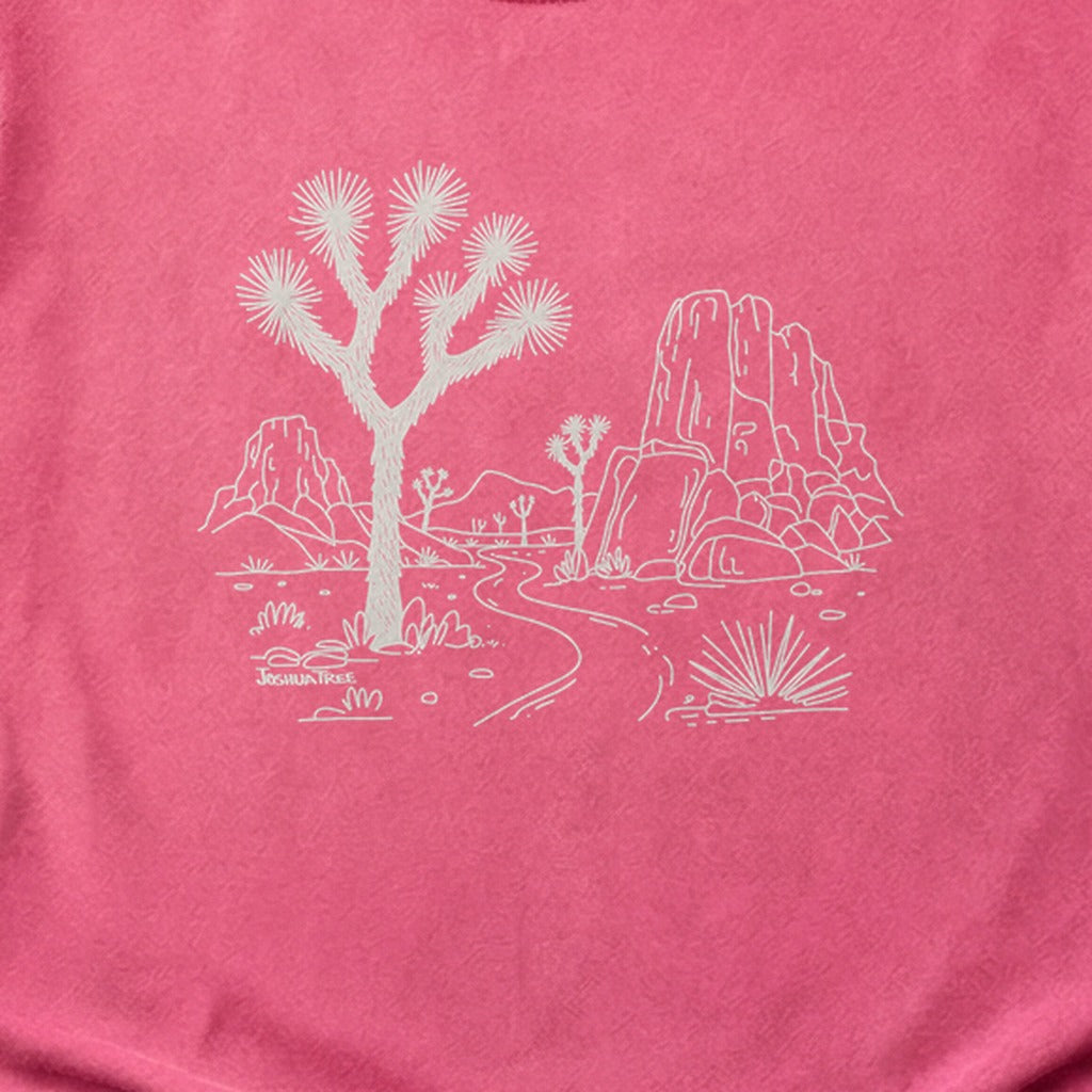 Joshua Tree Line Drawing Cotton T-Shirt