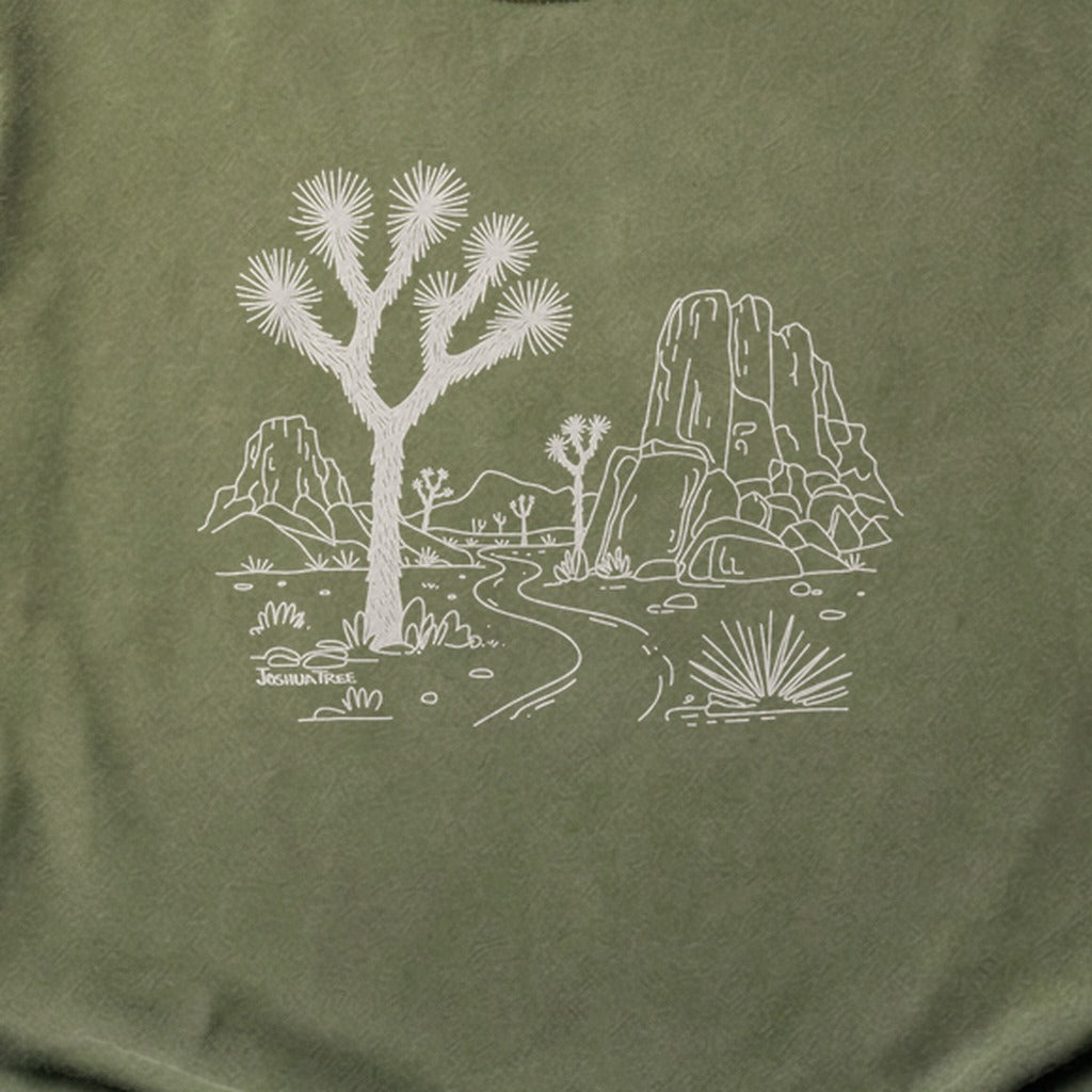 Joshua Tree Line Drawing Cotton T-Shirt