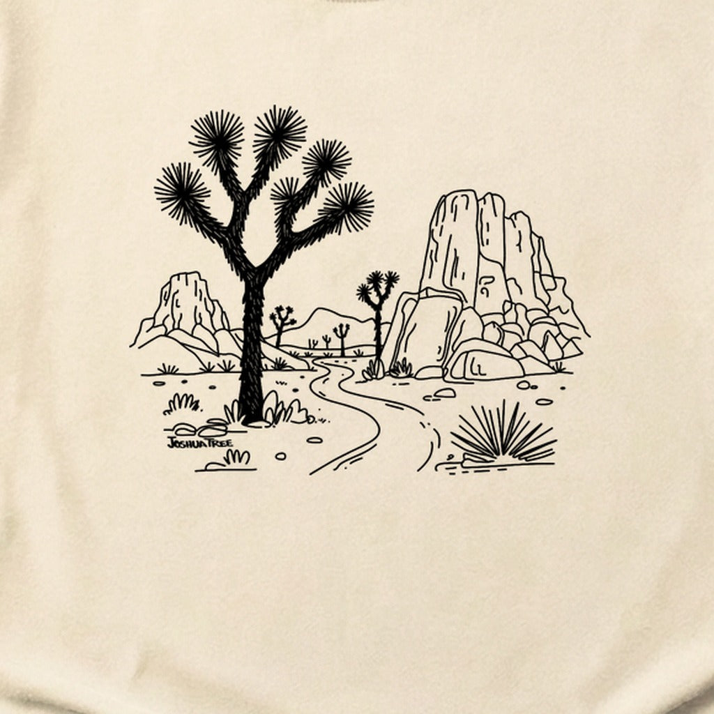 Joshua Tree Line Drawing Cotton T-Shirt