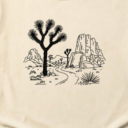 Joshua Tree Line Drawing Cotton T-Shirt