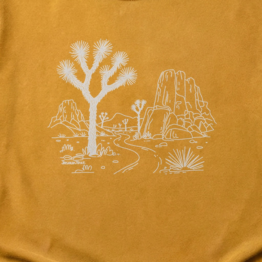 Joshua Tree Line Drawing Cotton T-Shirt