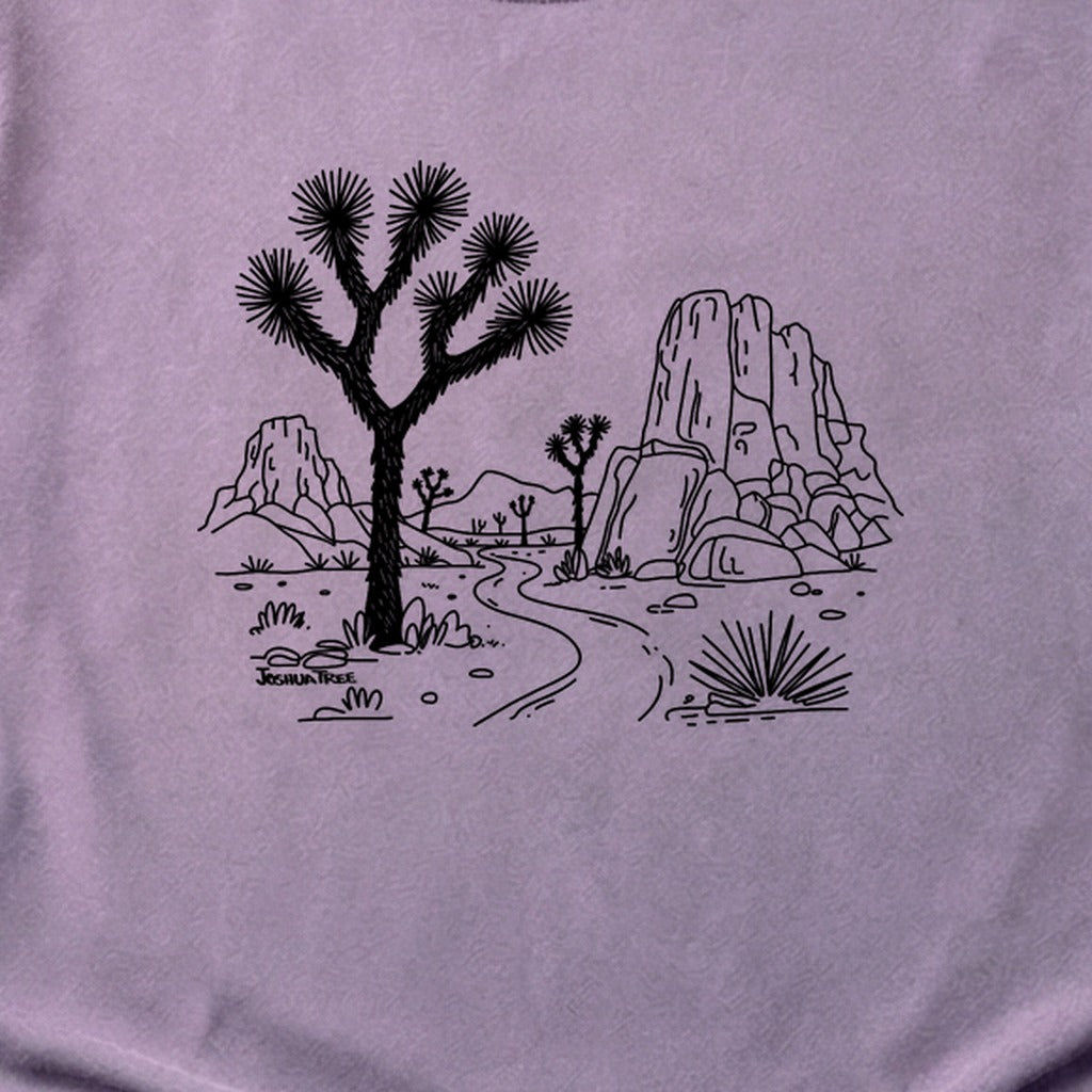 Joshua Tree Line Drawing Cotton T-Shirt