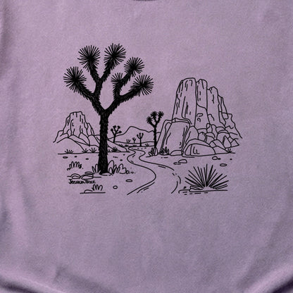 Joshua Tree Line Drawing Cotton T-Shirt