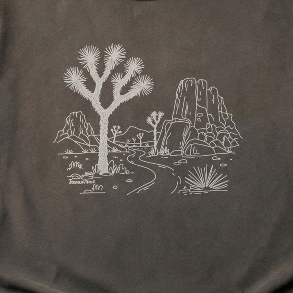 Joshua Tree Line Drawing Cotton T-Shirt
