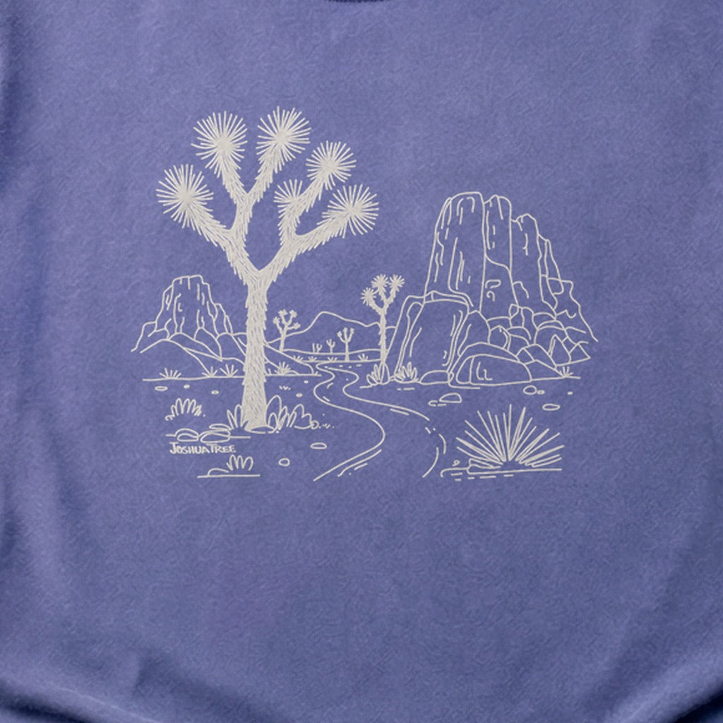 Joshua Tree Line Drawing Cotton T-Shirt